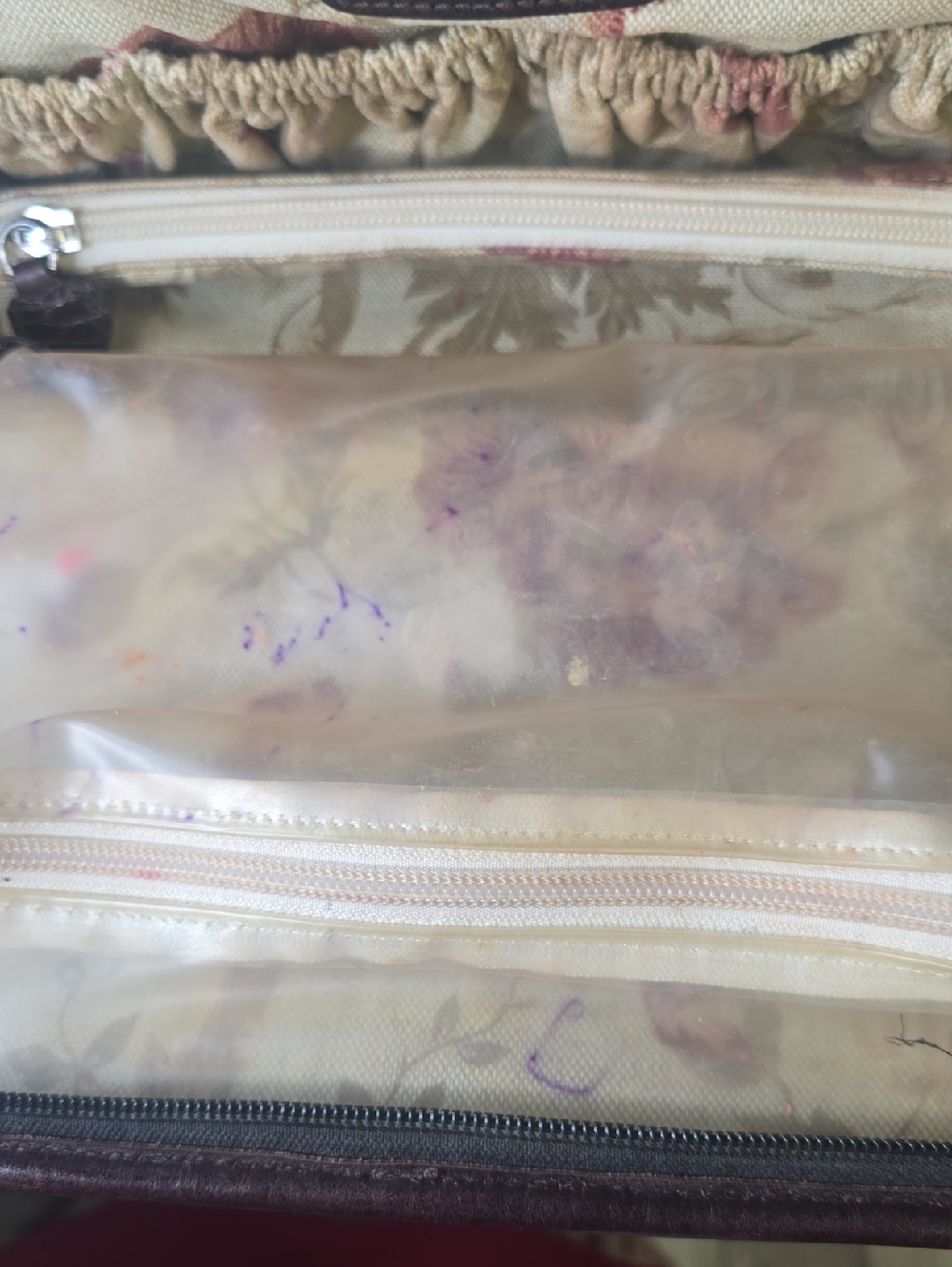 Brighton Lansky Travel Cosmetic & Toiletry Bag, Vintage 1990/2000 - Picture 10 of 10